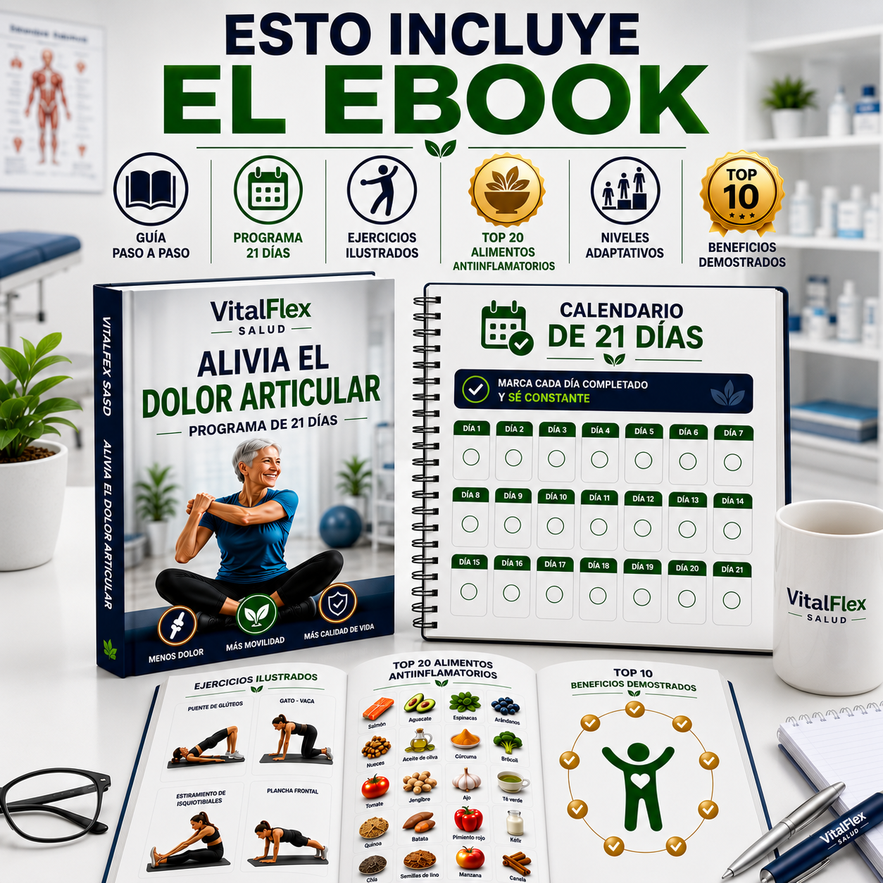 Programa VitalFlex 21 días para Aliviar el Dolor de la Artritis y la Artrosis